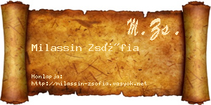 Milassin Zsófia névjegykártya